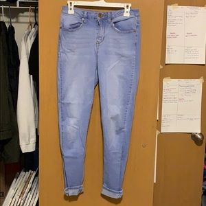 Blue high waisted jeans